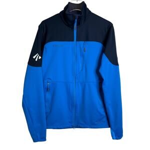 MAMMUT Softshell Windbreaker Full Zip Jacket in Blue and Black Men's Medium